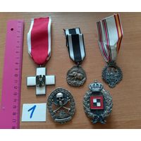 Лот наград на годы ВВ1 и меж.военный период. За эту цену- 5 шт в одни руки.(лот#1)