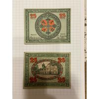 Нотгельд 25 пфеннигов. Германия. Веймарская республика Еутин-0201