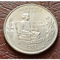 США 25 центов , Р 2003 Квотер штата Алабама   ( 2-5-5 )