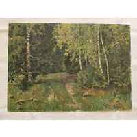 Картина. "Уходящее лето". Масло. Картон.