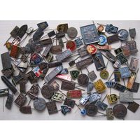 Значки стран Балтии, 100 штук, без повторов, все разные.