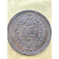 Azores 1901. 10 reis