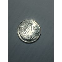 Каймановы острова 5 центов 2002 года .