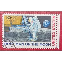 США, 1969 г., первый человек на Луне