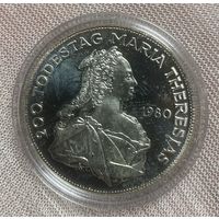 Монета 500 шиллингов Австрия 200 лет со дня смерти Марии Терезии. 1980 год.