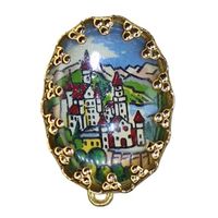 Германия. Миниатюрная живопись с изображением архитектурного ансамбля