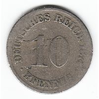 Германия 10 пфеннигов 1874 г. FF _состояние VF