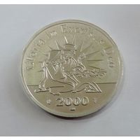 Серебряная памятная медаль "Рождество 2000" (Нидерланды). Проба 800. Вес 14.6г