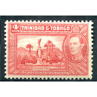 Британские колонии - Тринидад и Тобаго - 1938/44г. - ландшафты, архитектура, король Георг VI, 4 с - 1 марка - MNH [Mi 136]. #4-B5-136-A-1