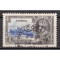 46.BrKS. Великобритания. Колонии. Кипр. Серебряный юбилей. Георг V. 1935 г. 3/4Pia. Mi.#129.