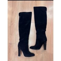 Сапоги ботфорты замша