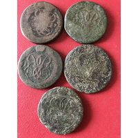 2 копейки 1757-58г.цена за все.