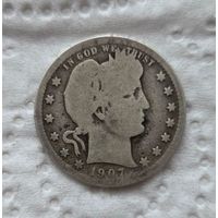 США 25 центов 1907