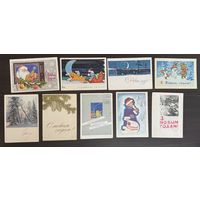 Открытки почтовые карточки С Новым годом цена за все