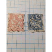 Марка Франция 1900 год