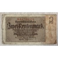 Банкнота 2 марки 1937 год. Веймарская республика