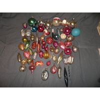 Новогодние ёлочные игрушки родом из СССР 70 шт.(лот 05).С рубля.