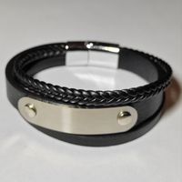 Браслет кожаный (с элементом для гравировки)