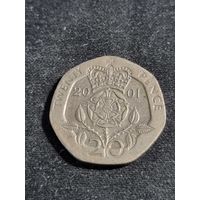 Великобритания 20 пенсов 2001