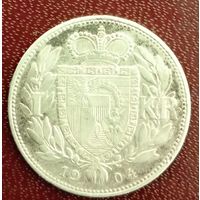 Лихтенштейн 1 крона 1904. Редкость. Тираж 75000