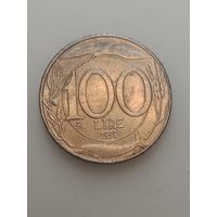 Италия 100 лир 1998 года .