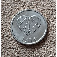 Латвия 1 лат, 2011 Пряничное сердце