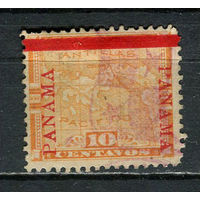 Панама - 1903/1904 - Карта с надпечаткой  10С - [Mi.54II] - 1 марка. Гашеная.  (Лот 30JT)-T25P5