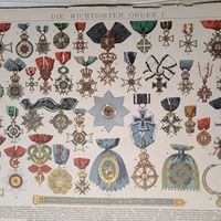 Orden 1. Литография Германия. Гравюра середина 19века 30x24см. РАСПРОДАЖА КОЛЛЕКЦИИ.