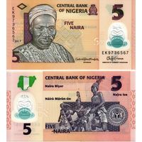Нигерия 5 найра 2024  год UNC (полимер)