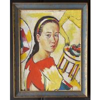 Каталожный Кищенко А.М "Маша", 1985г. Холст масло. Размер с рамой 44х56 см.