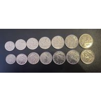 Бразилия Полный набор 7 монет 1969 - 1977 год UNC
