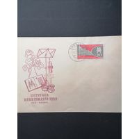 ГДР 1959 Конверт с маркой "Осенняя торговая ярмарка в Лейпциге" (гашение) Mi.712 каталог 1.20 евро