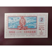 Лотерейный билет ДОСААФ 1988