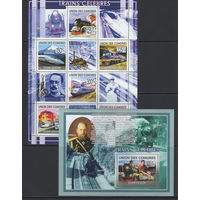 Коморские Острова 2009** Знаменитые поезда Транссибирский экспресс Русский Император Александр III