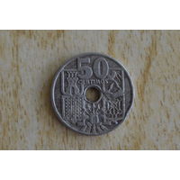 Испания 50 сентимо 1949