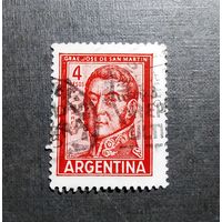 Марка Аргентина 1961-1969 г.г. Генерал Сан-Мартин
