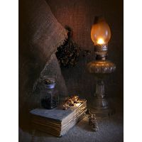 Керосиновая лампа стеклозавода "ОКТЯБРЬ" (БССР) редкое прозрачное стекло