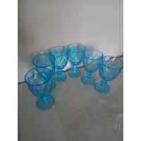 Бокалы,  стаканы,  цветное стекло 250мл, цена за все