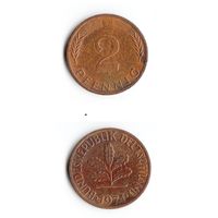 2 пфеннига Германия 1974 года(F)
