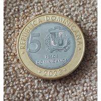 Доминикана 5 песо, 2023 UNC