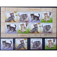Беларусь 2017  Детская филателия. Котята (серия+М/Л)