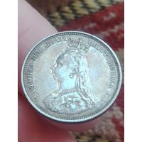 Шиллинг 1887, красивенный