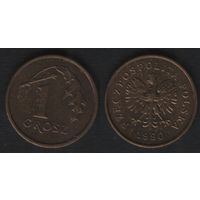 Польша y276 1 грош 1990 год (mw) (обращ) (_alb2