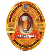 Этикетка пива Бархатное Гомельский ПЗ М661