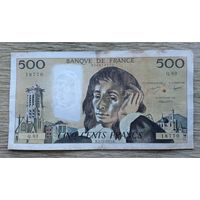 Werty71 Франция 500 франков 1977 банкнота Паскаль банкнота большой формат 1 2