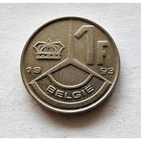 Бельгия 1 франк, 1993 Надпись на голландском - 'BELGIE'