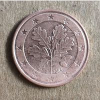 Германия 5 евроцентов, 2004 г., отметка мд., "G" - Карлсруэ, KM# 209