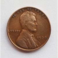 США. 1 цент 1938 год.