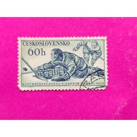 Чехословакия. Хоккей. ( 1 марка ) 1959 года. 11-10.