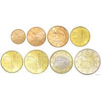 Андорра набор монет 1, 2, 5, 10, 20, 50 евроцентов; 1, 2 евро. Коллекционный набор монет в качестве UNC. Предложи свою цену или обмен!